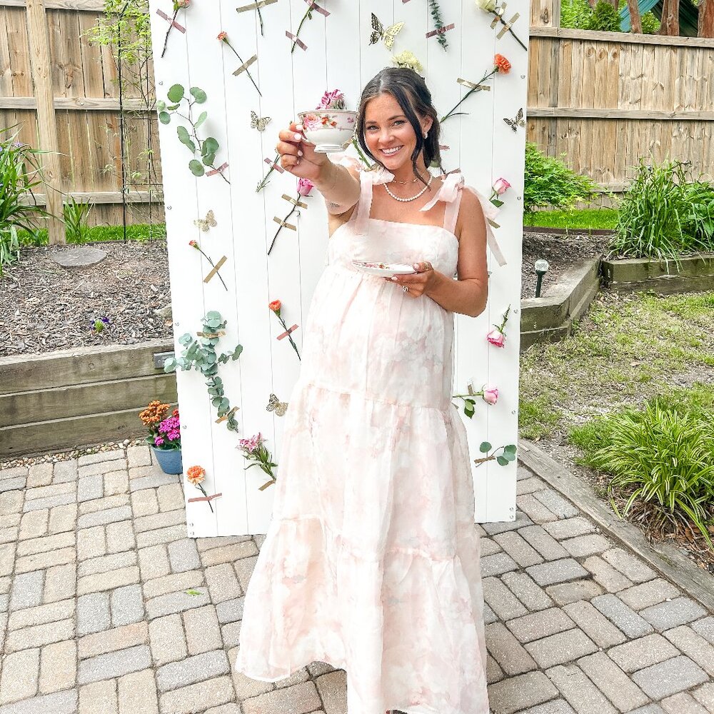 Storia Pink Floral Maxi Dress